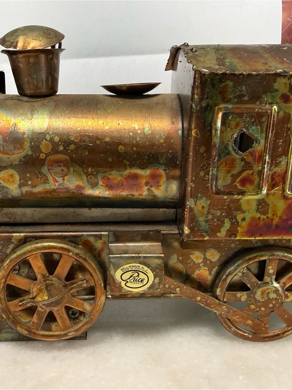 Vintage Copper Train Music Box WORKS